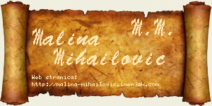 Malina Mihailović vizit kartica
